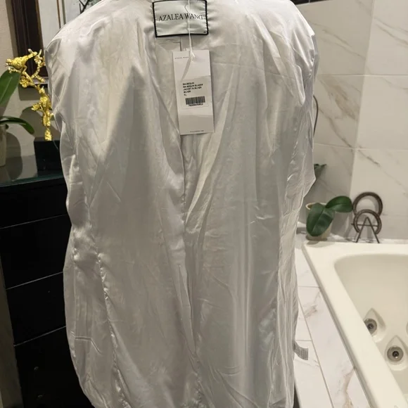 AZALEA WANG  SEQUIN BLAZER JACKET SILVER XL - Picture 6 of 12